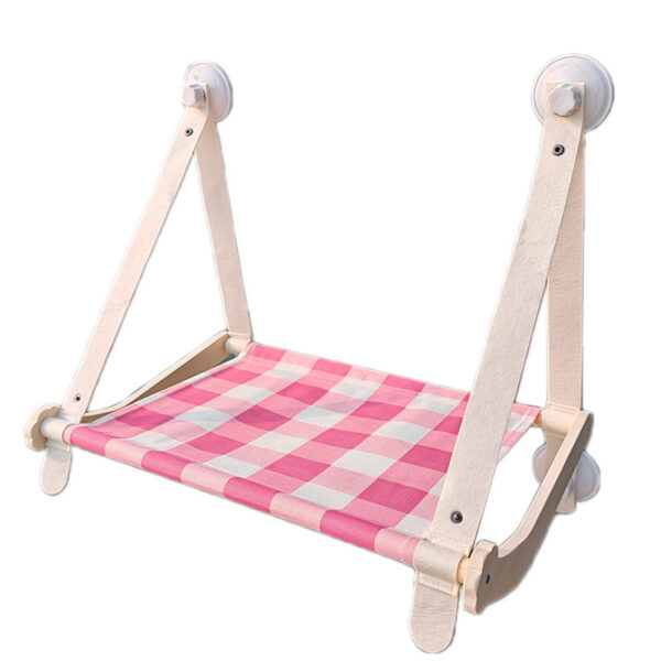 Durable Wooden Cats Hammock Pet Mat Comfortable Sun Seat Cats Beds Cat Climbing Frame Pets Accessories Cat Window Hammock Mats - Image 2