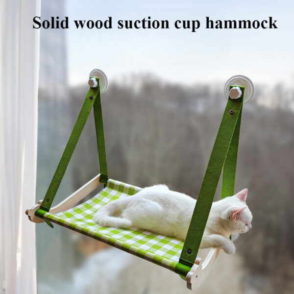 Durable Wooden Cats Hammock Pet Mat Comfortable Sun Seat Cats Beds Cat Climbing Frame Pets Accessories Cat Window Hammock Mats - Image 5