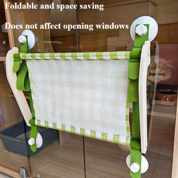 Durable Wooden Cats Hammock Pet Mat Comfortable Sun Seat Cats Beds Cat Climbing Frame Pets Accessories Cat Window Hammock Mats - Image 3