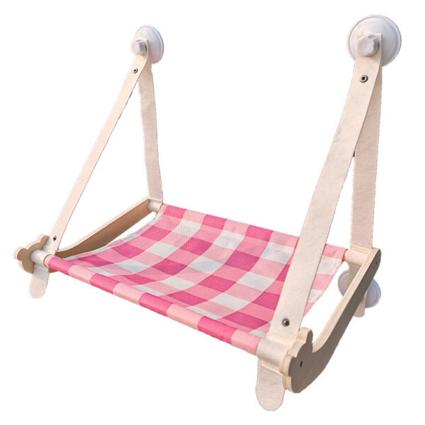 Durable Wooden Cats Hammock Pet Mat Comfortable Sun Seat Cats Beds Cat Climbing Frame Pets Accessories Cat Window Hammock Mats - Image 7